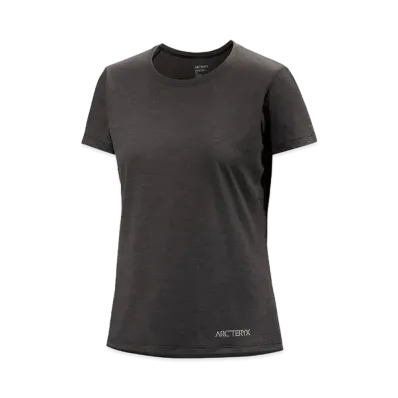 ARC'TERYX Women's Teema Arkbird Crew Short Sleeve "Black Heather"