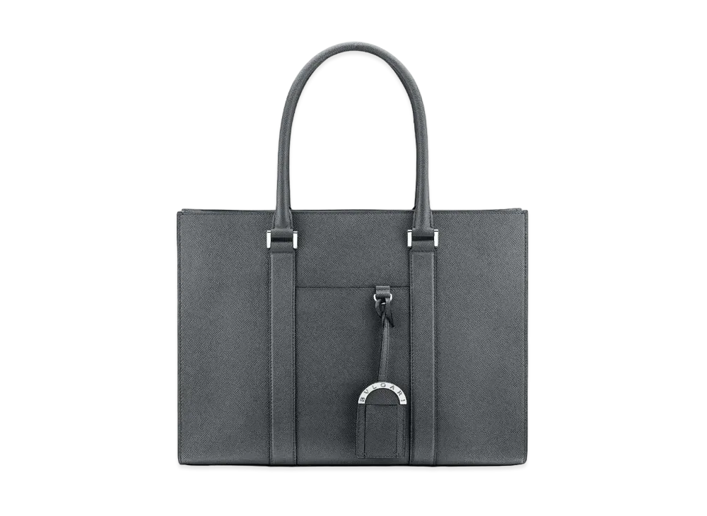 BVLGARI BVLGARI MAN Zip Tote "Grey"
