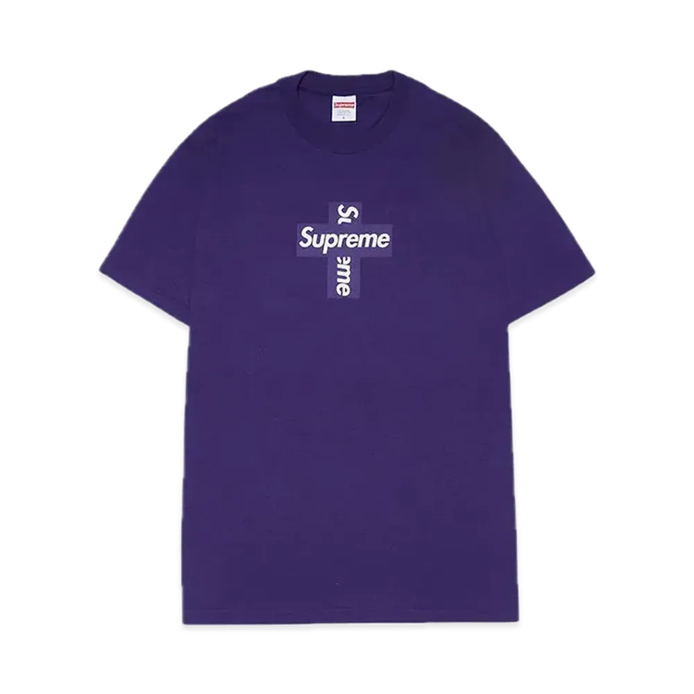 シュプリーム クロス ボックス ロゴ Tシャツ "グレープ"