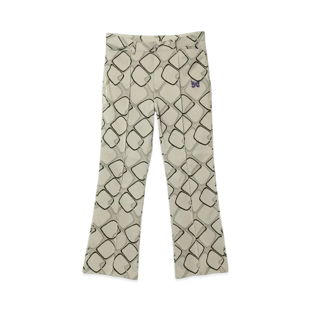 NEEDLES Boot-Cut Jean - Poly Jacquard "White"
