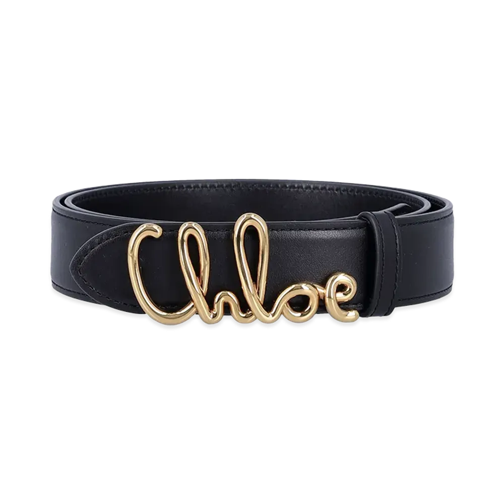 Chloe Women's Iconic Leather Belt "Black"