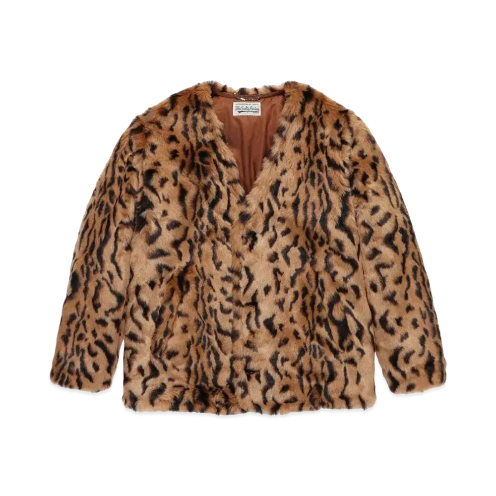 WACKO MARIA Leopard FUR JACKET "Brown"