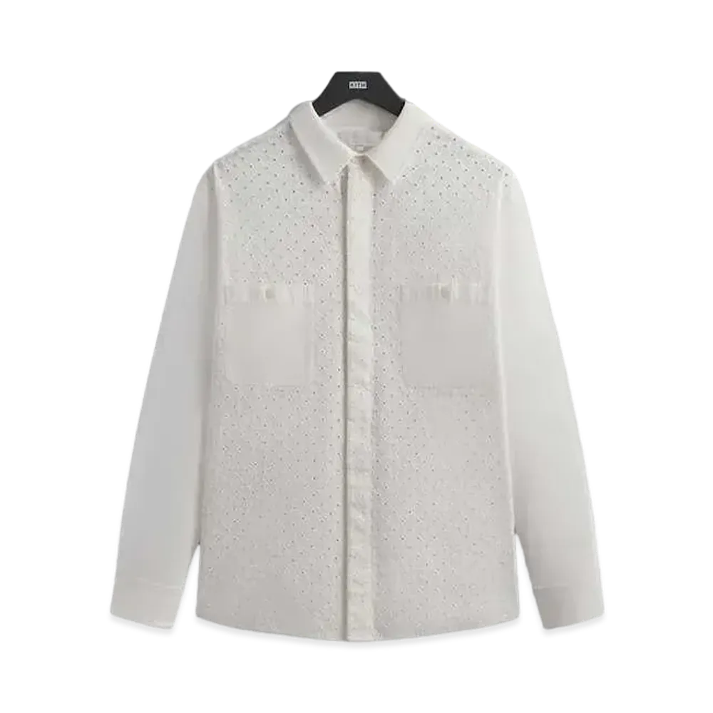 Kith Lattice Floral Long Sleeve Apollo Shirt "Silk"