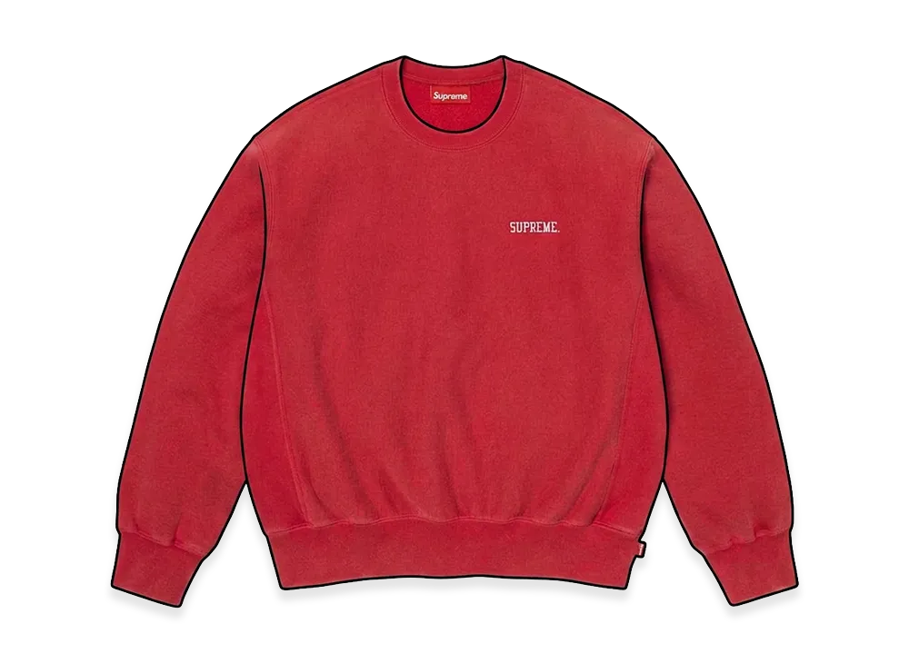 Supreme Washed Crewneck "Red"