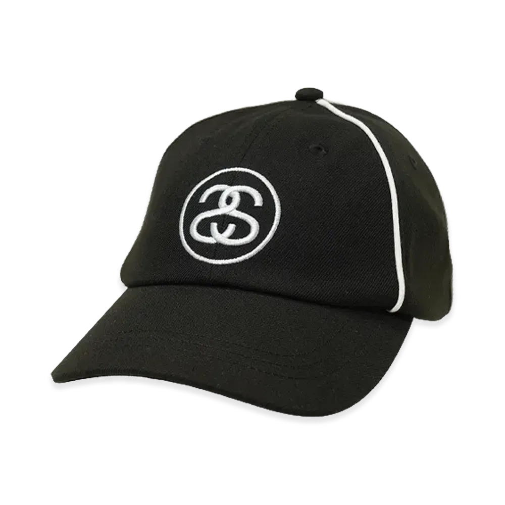 Stussy Low Profile Contrast Piping Snapback "Black"