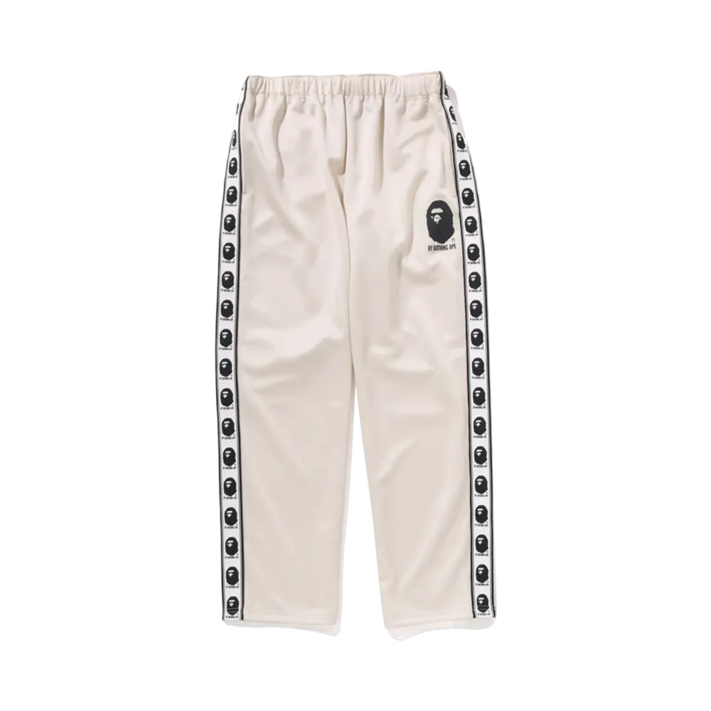 A BATHING APE Bape Relaxed Fit Track Pants "Ivory"