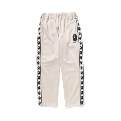 A BATHING APE Bape Relaxed Fit Track Pants "Ivory"