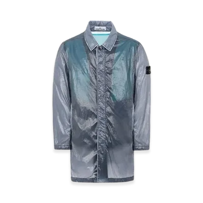 Stone Island 70534 Lucido Technical Trench Coat - 21SS "Avio Blue"