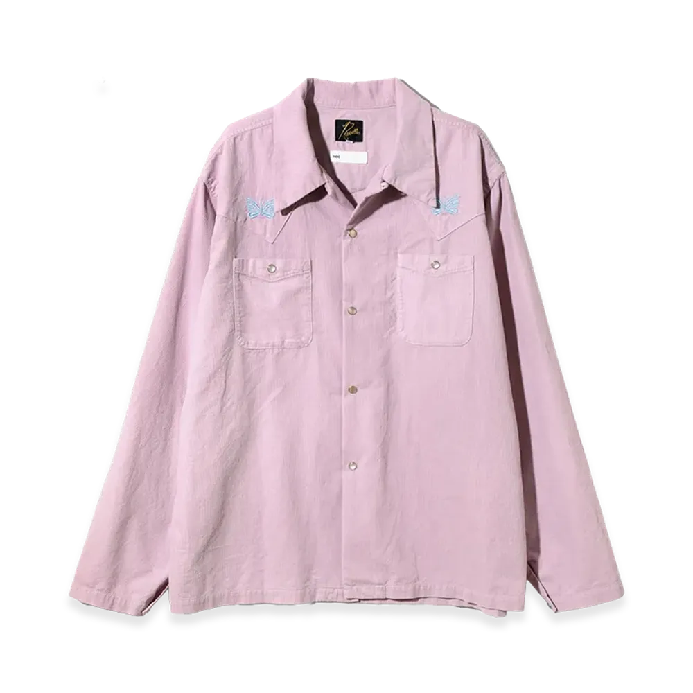 NEEDLES x ts(s) L/S Cowboy One-Up Shirt -Garment Dye "Lavender"