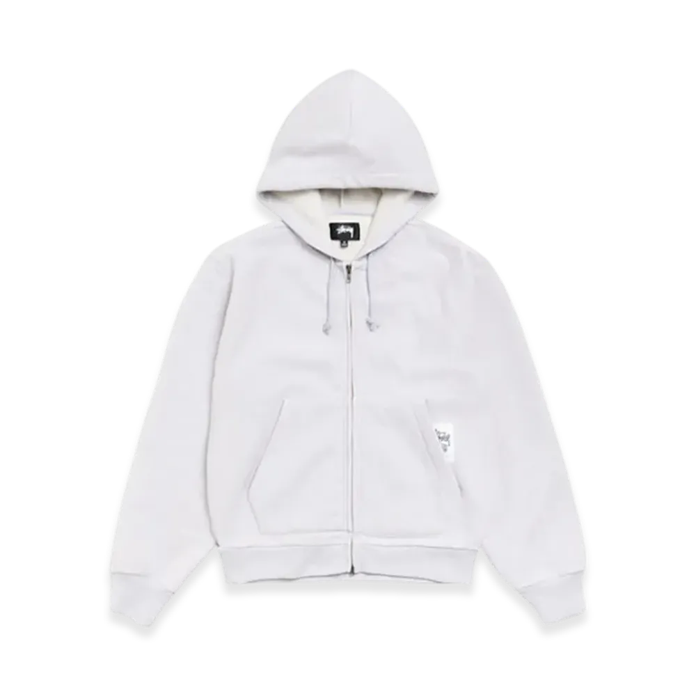 Stussy Patch Zip Knit Hoodie "Ash Heather"