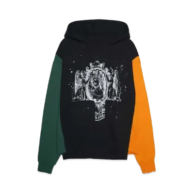 SOMEIT REBUILD HOODIE "CHARCOAL/BLACK/ORANGE"