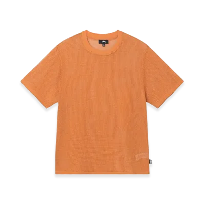 Stussy Cotton Mesh SS Crew "Orange"