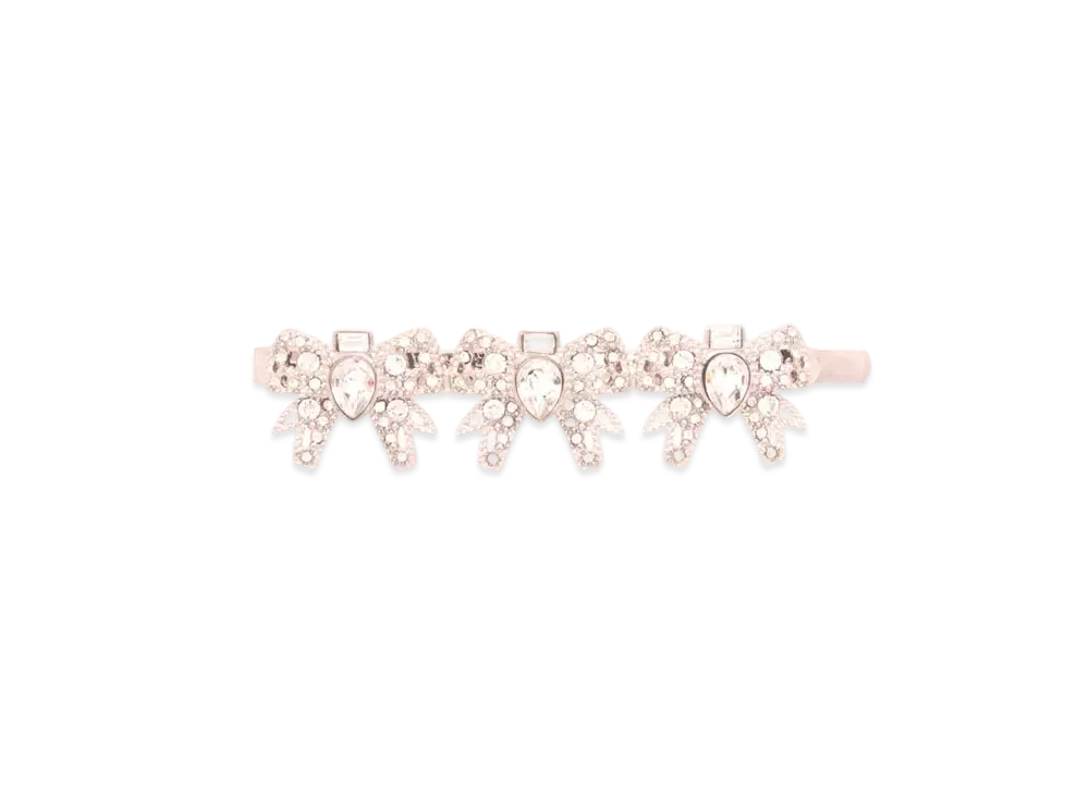 MIU MIU Crystal Hair Clip "Cream White/Crystal"