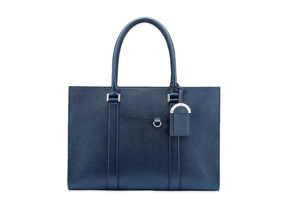 BVLGARI BVLGARI MAN Zip Tote "Blue"