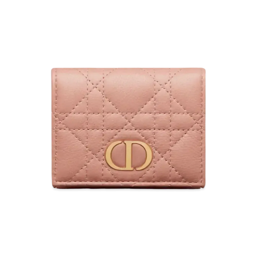 Dior Dior Caro Compact Wallet "Peach Blossom Pink"