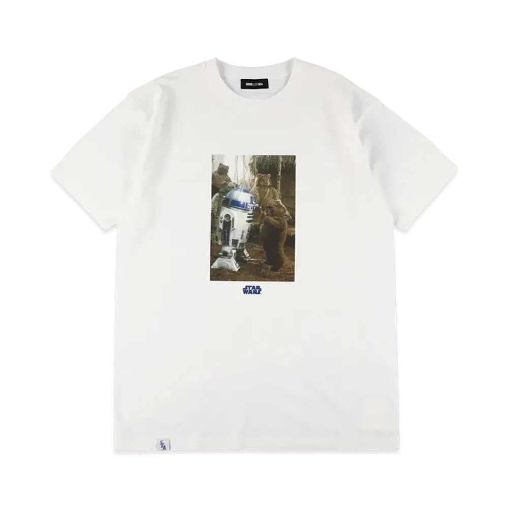 WIND AND SEA x STAR WARS R2-D2 & Ewok / Tee "White"