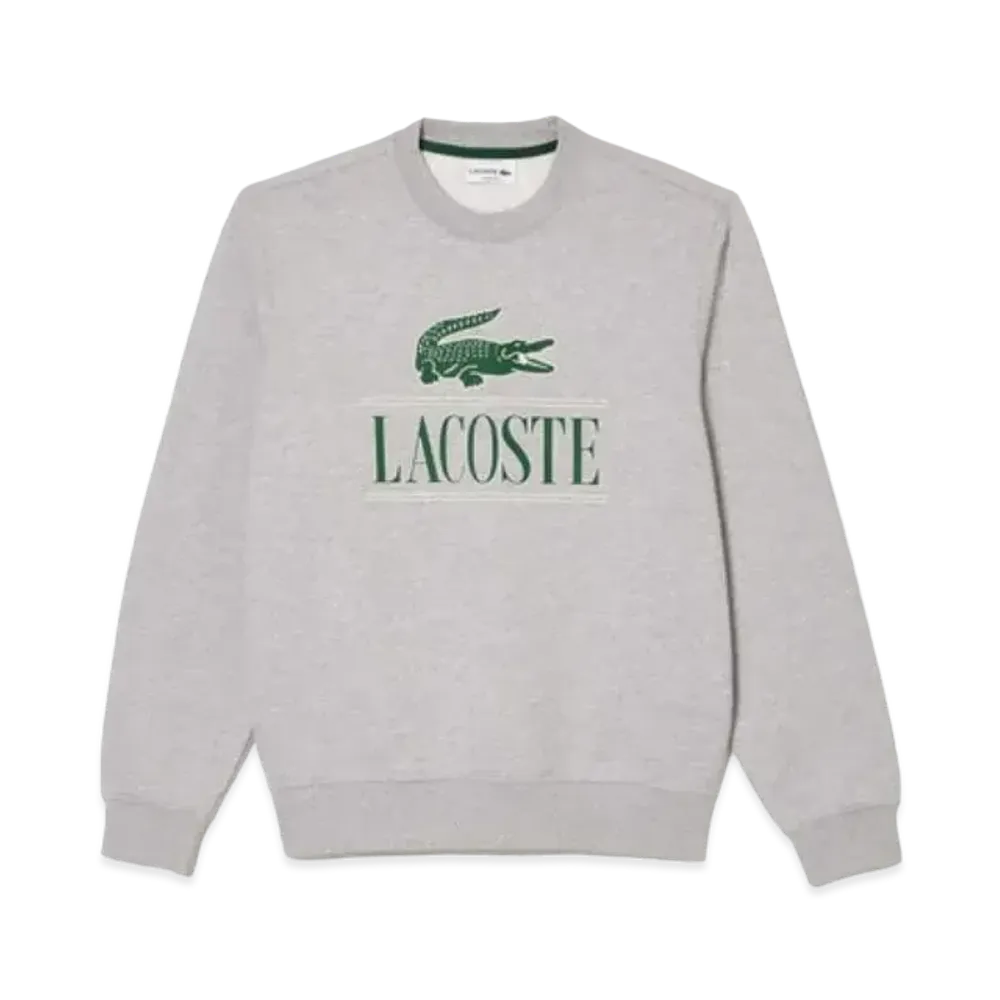 LACOSTE 3D Print Classic Crew Neck Sweat "Grey"