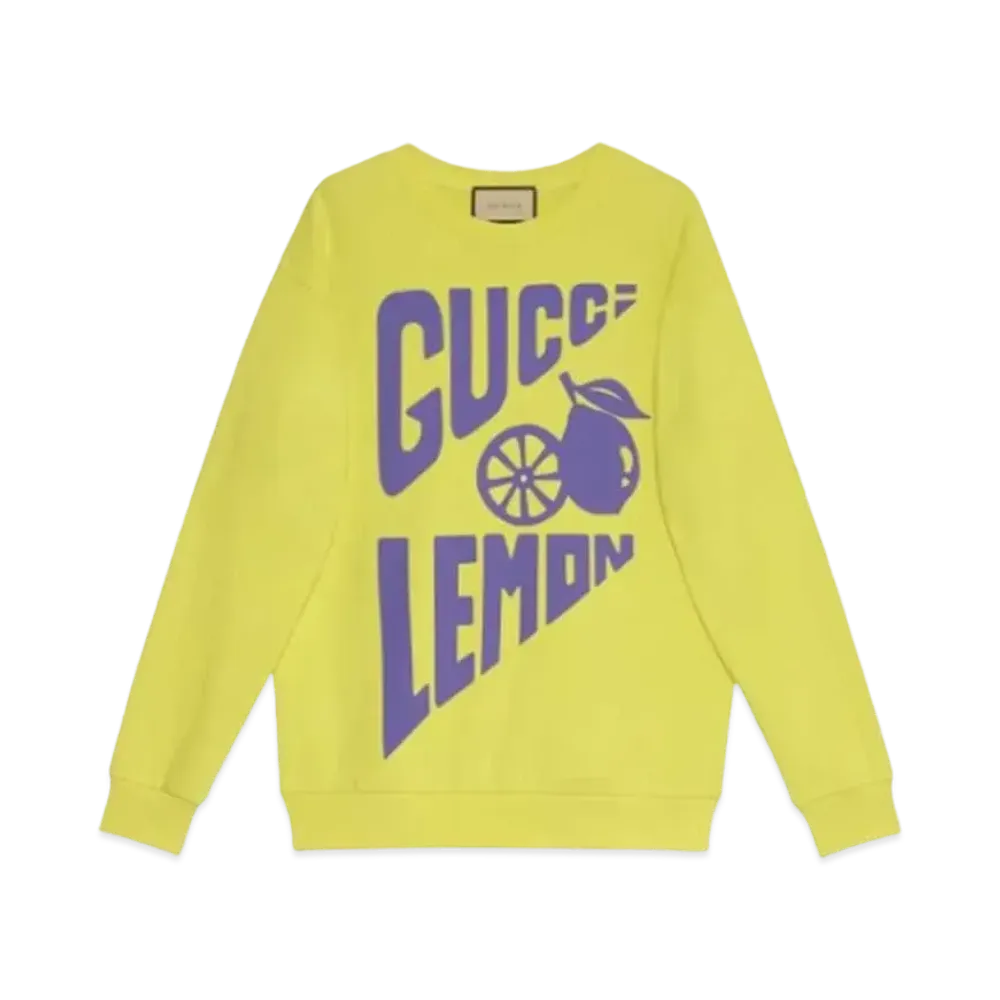 GUCCI Women's Lemon Cotton Sweatshirt "Yellow"