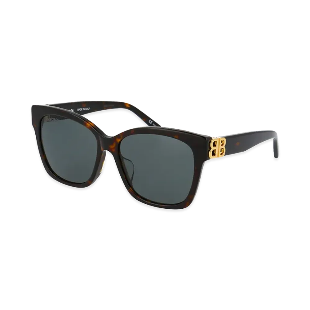 BALENCIAGA Women's Acetate Sunglasses with Golden Monogram "Brown"