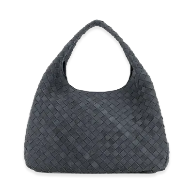 Bottega Veneta Women's Air Force Blue Suede Large Campana Shopping Bag "Blue"