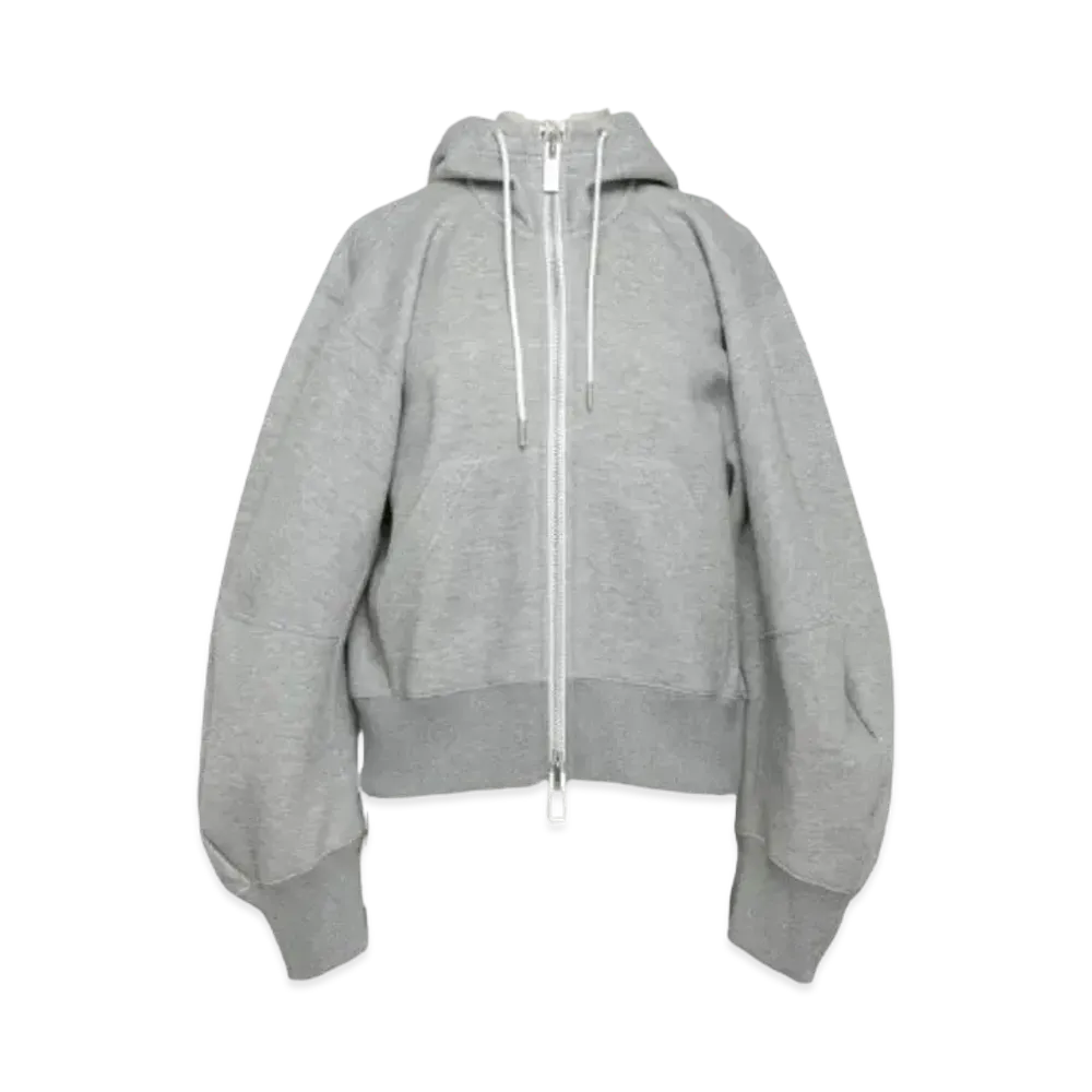 sacai Sponge Sweat Hoodie "Light Gray"