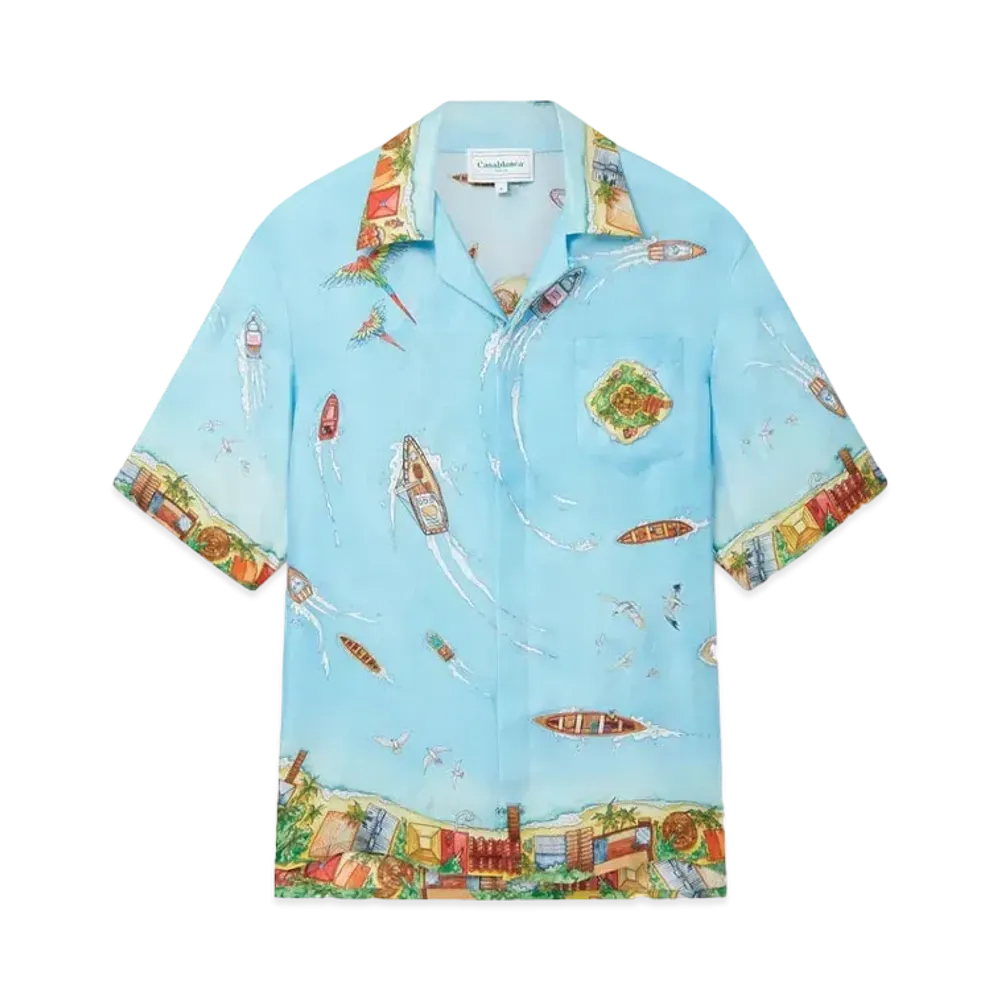Casablanca Maison Sur Piloti Silk Shirt "Multi"
