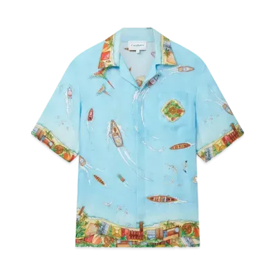 Casablanca Maison Sur Piloti Silk Shirt "Multi"