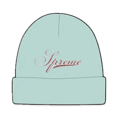 Supreme Script Logo Beanie "Green"