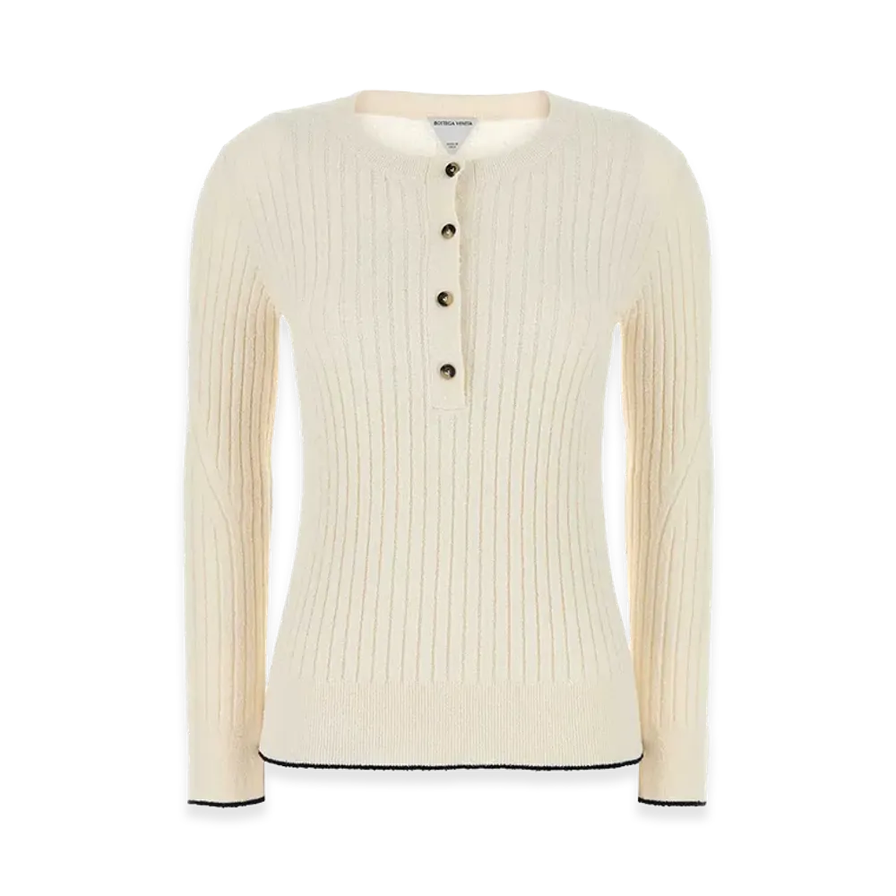 Bottega Veneta Women's Boucle Top "Ivory"