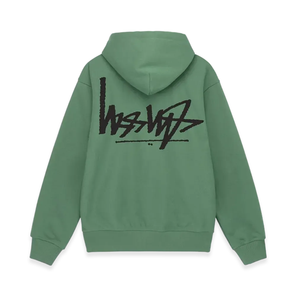 Stussy Flipped Zip Hoodie "Green"