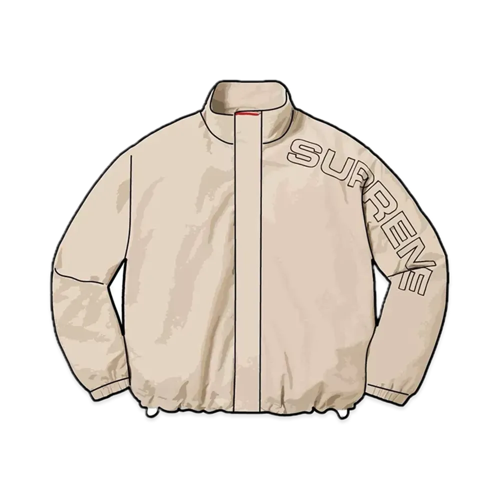 Supreme Spellout Embroidered Track Jacket "Sand"
