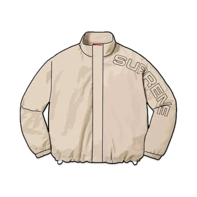 Supreme Spellout Embroidered Track Jacket "Sand"