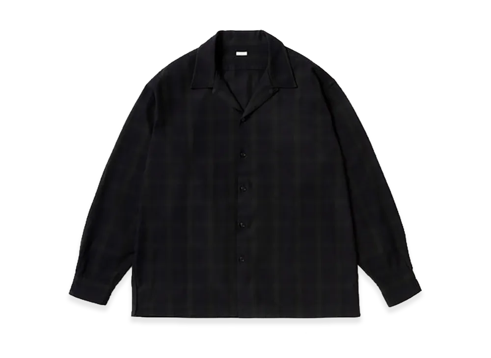 A.PRESSE Silk Nep Loop Collar Shirt "Check"