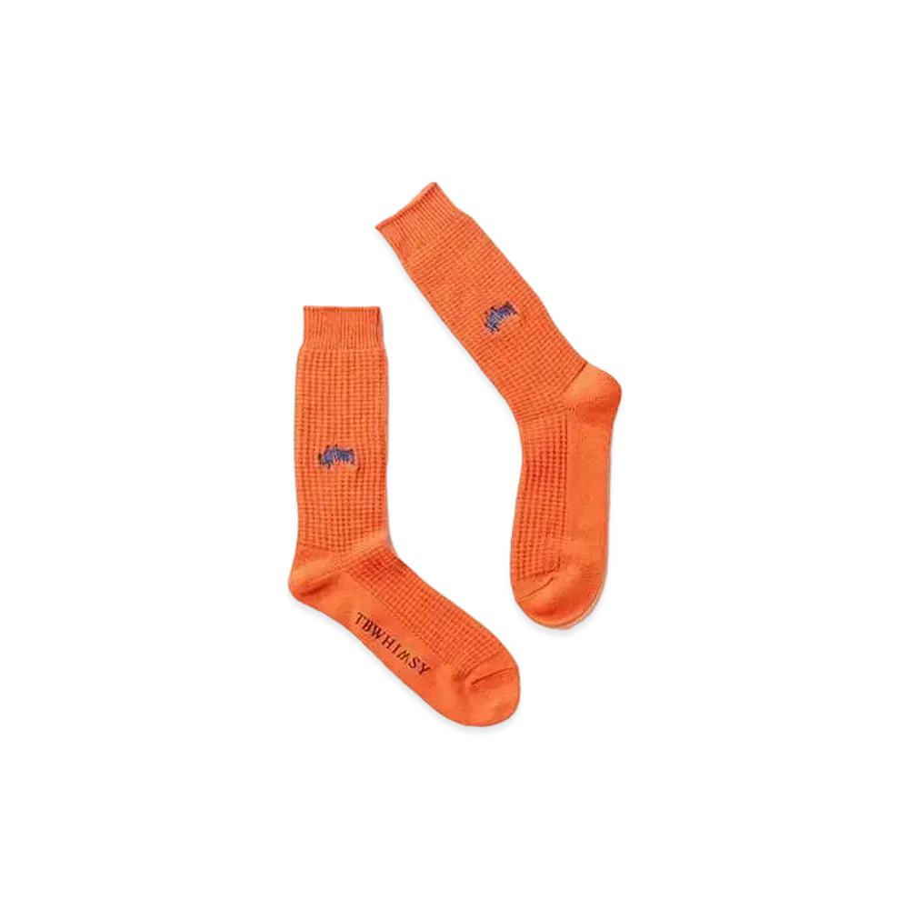 TIGHTBOOTH College Waffle Socks "Orange"