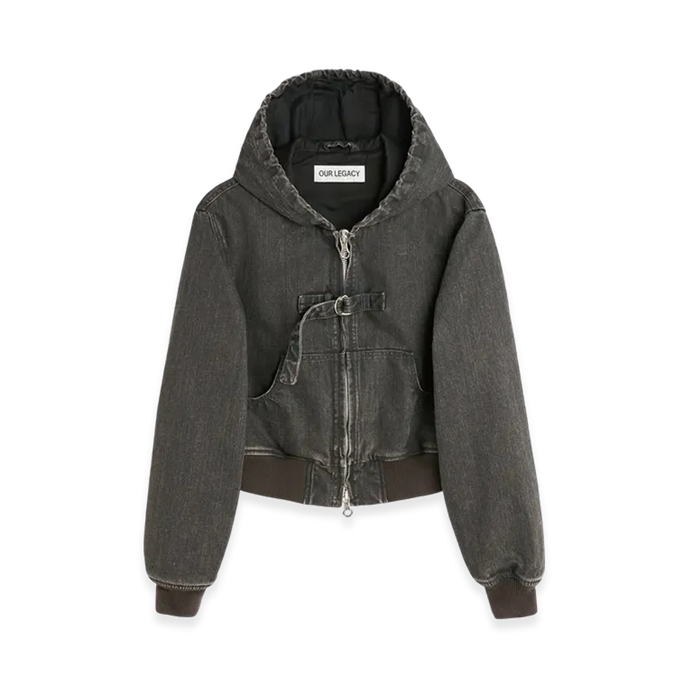 OUR LEGACY Women's Coast Jacket "Black Coated Wash"