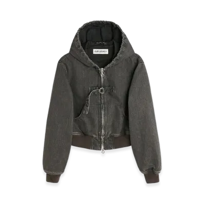 OUR LEGACY Women's Coast Jacket "Black Coated Wash"