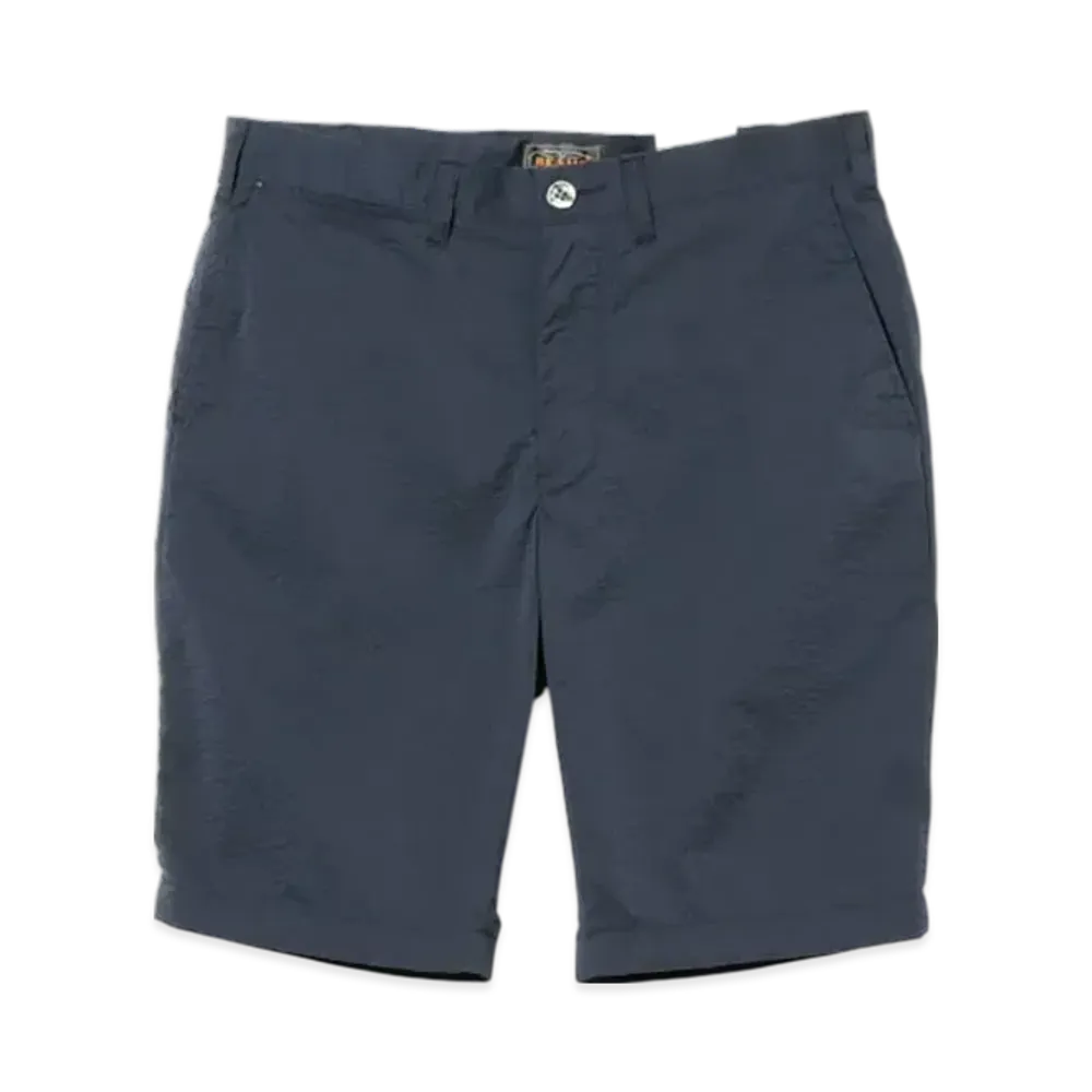 BEAMS IVY Shorts Coolmax Seersucker "Navy"