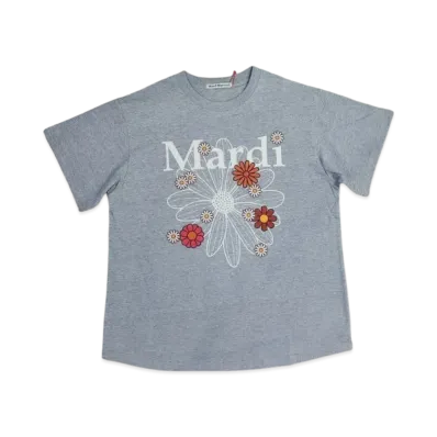 Mardi Mercredi Tshirt Flowermardi Blossom "Grey Ivory"