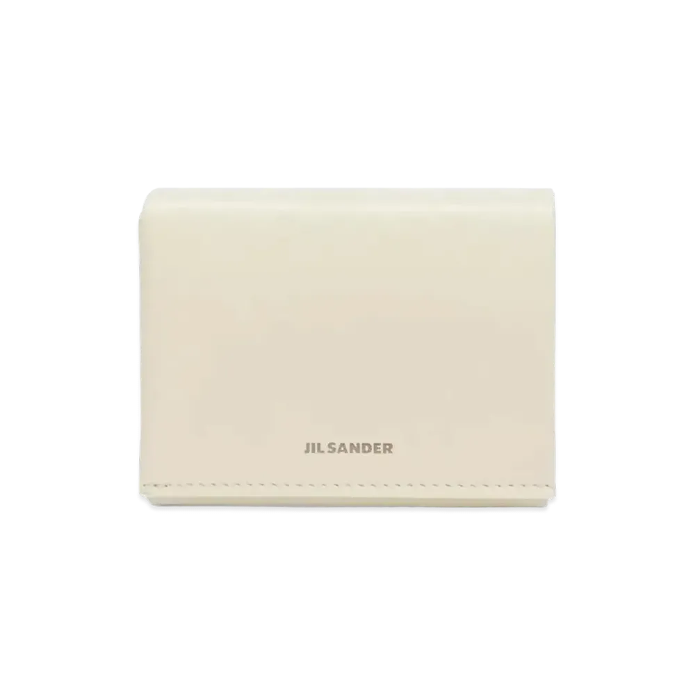 Jil Sander Folded Leather Card Holder "Beige"