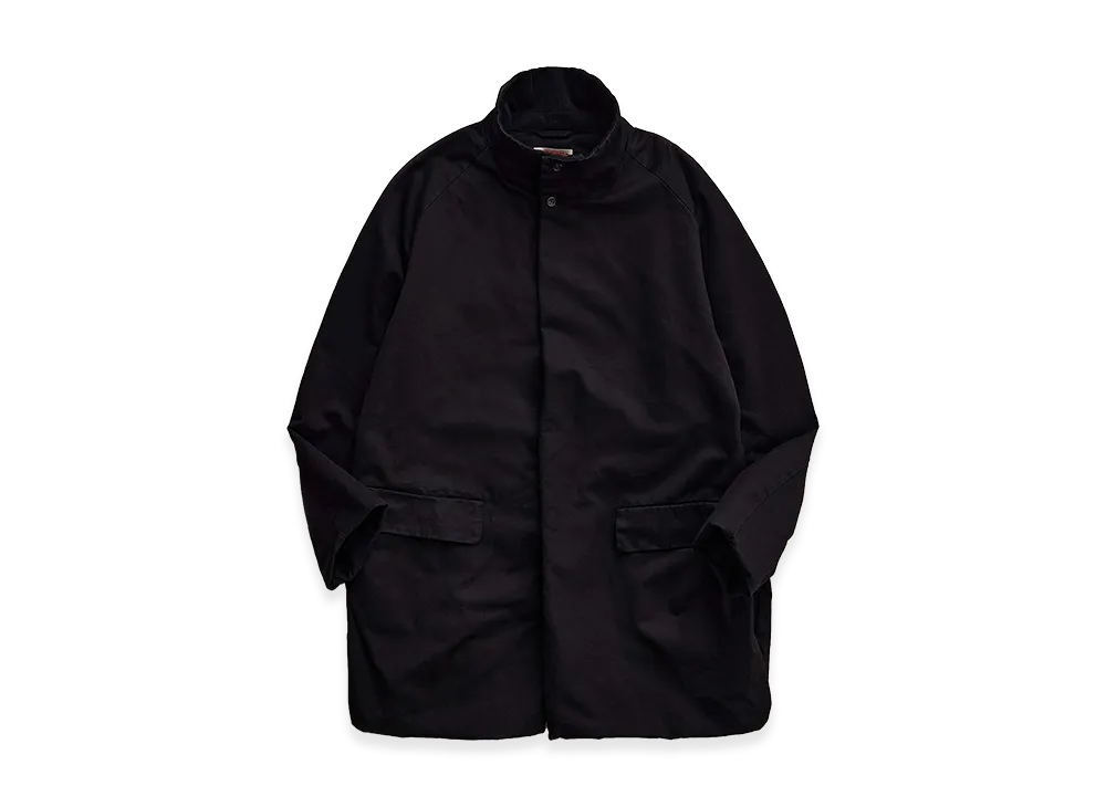 NICENESS E.Calder Premium Pima Twill Rover Coat "Black"