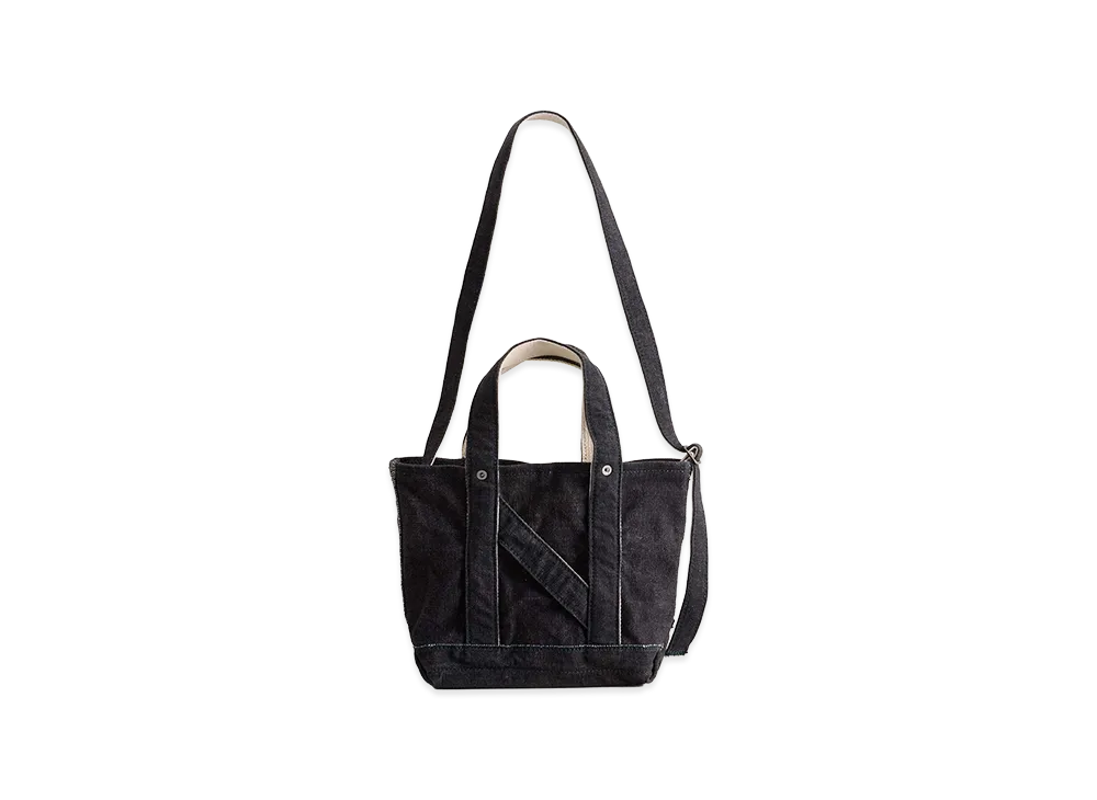 NICENESS N.M.Lesh Printed Canvas Shoulder Tote Bag – Mini "Black"