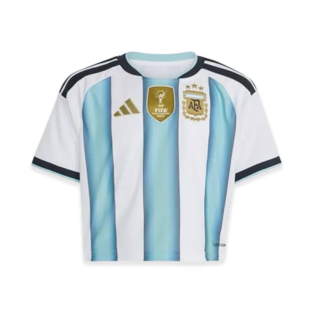 adidas Women's Argentina 2026 Home Cropped Jersey "White/Icey Blue"