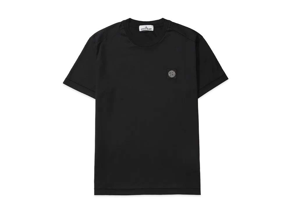 Stone Island Slim Fit Cotton Jersey T-Shirt With Compass Patch "Black"