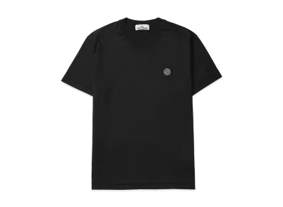 Stone Island Slim Fit Cotton Jersey T-Shirt With Compass Patch "Black"