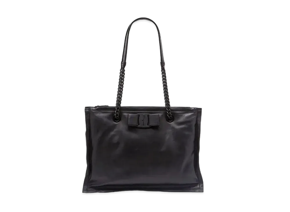 Salvatore Ferragamo Viva Bow Tote Bag (S) "Black"