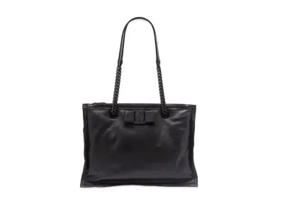 Salvatore Ferragamo Viva Bow Tote Bag (S) "Black"