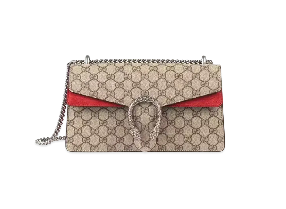 GUCCI Dionysus Small GG Shoulder Bag "GG Supreme Canvas"