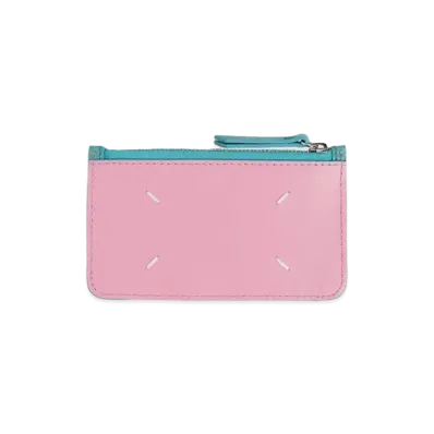 Maison Margiela CARD HOLDER ZIP EW "PINK/GREEN"