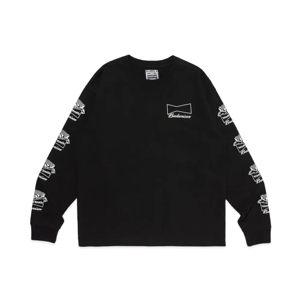 Wasted Youth x Budweiser Long Sleeve T-shirt#1 "Black" / VERDY