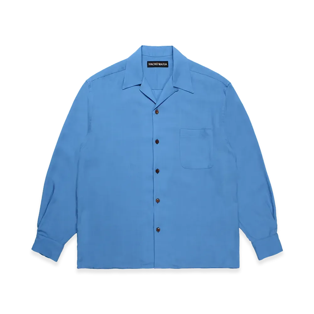 WACKO MARIA 50'S Open Collar Shirt "Blue"